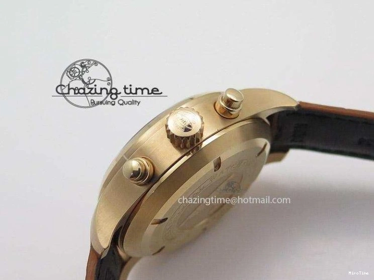 MIROTIME 0512 Youthful Pilot Chrono RG 3878 Gray Dial on Light Brown Leather Strap A 7394
